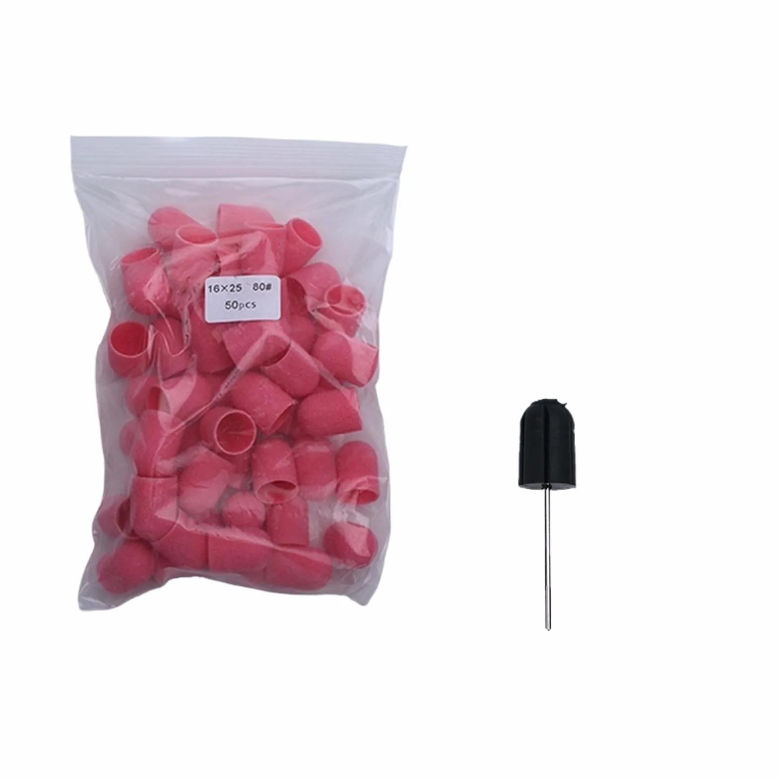 Fresas Torno Para UñAs 50 Uds. Brocas for uñas con mandril, pedicura, manicura, elimina la piel muerta, herramienta profesional de limpieza for el cuidado los pies para Manicura(13-19Pink180)