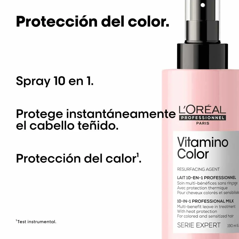 L'Oréal Professionnel Serie Expert Vitamino Color Spray 10 en 1 con Resveratrol, Perfeccionador del Color para Cabello Teñido, 190 ml