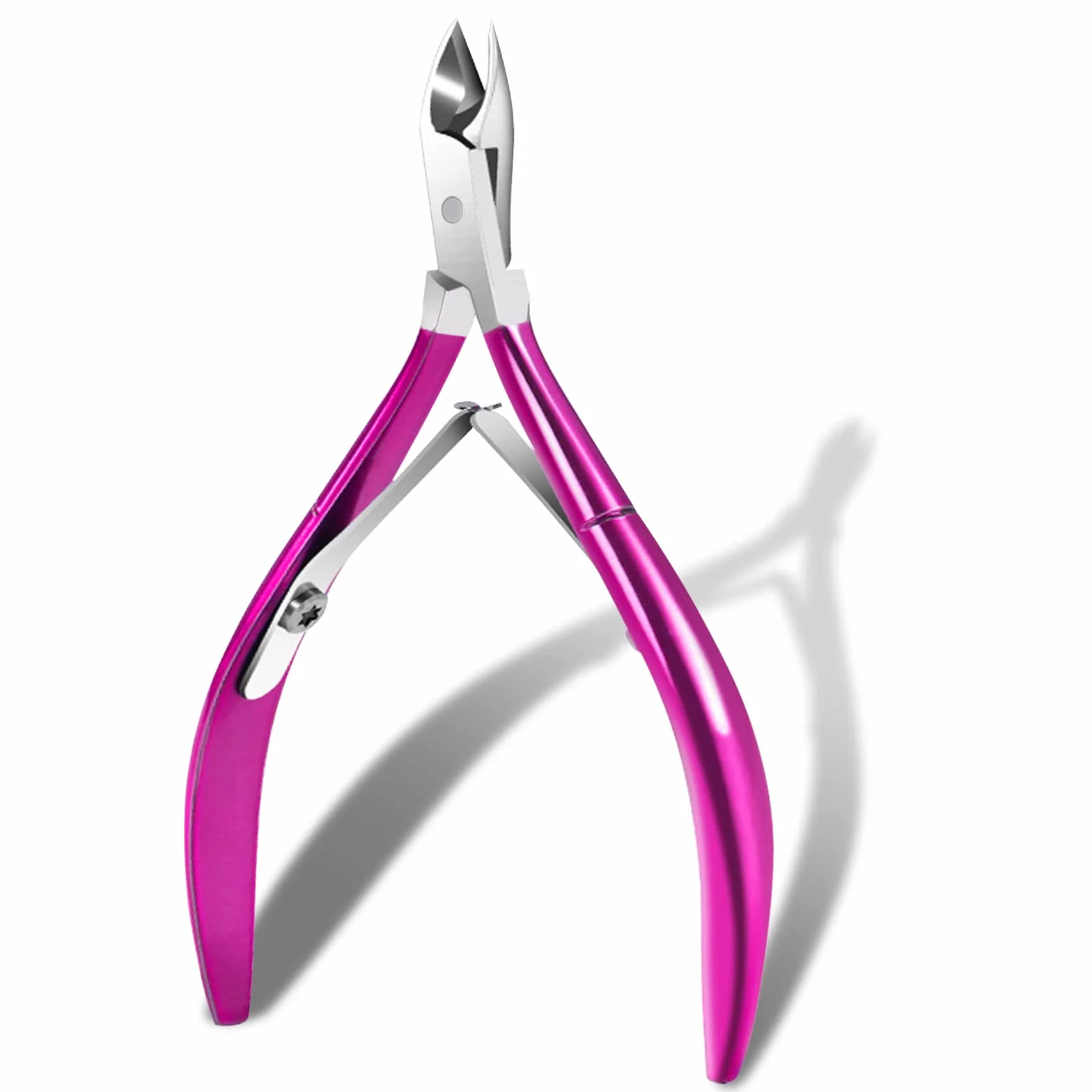 Cortador de cutículas de acero inoxidable para manicura y pedicura Púrpura