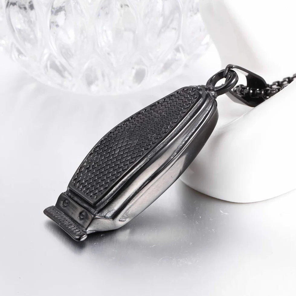 PAURO Collar Hombres Acero Inoxidable Eléctrica Barbero
