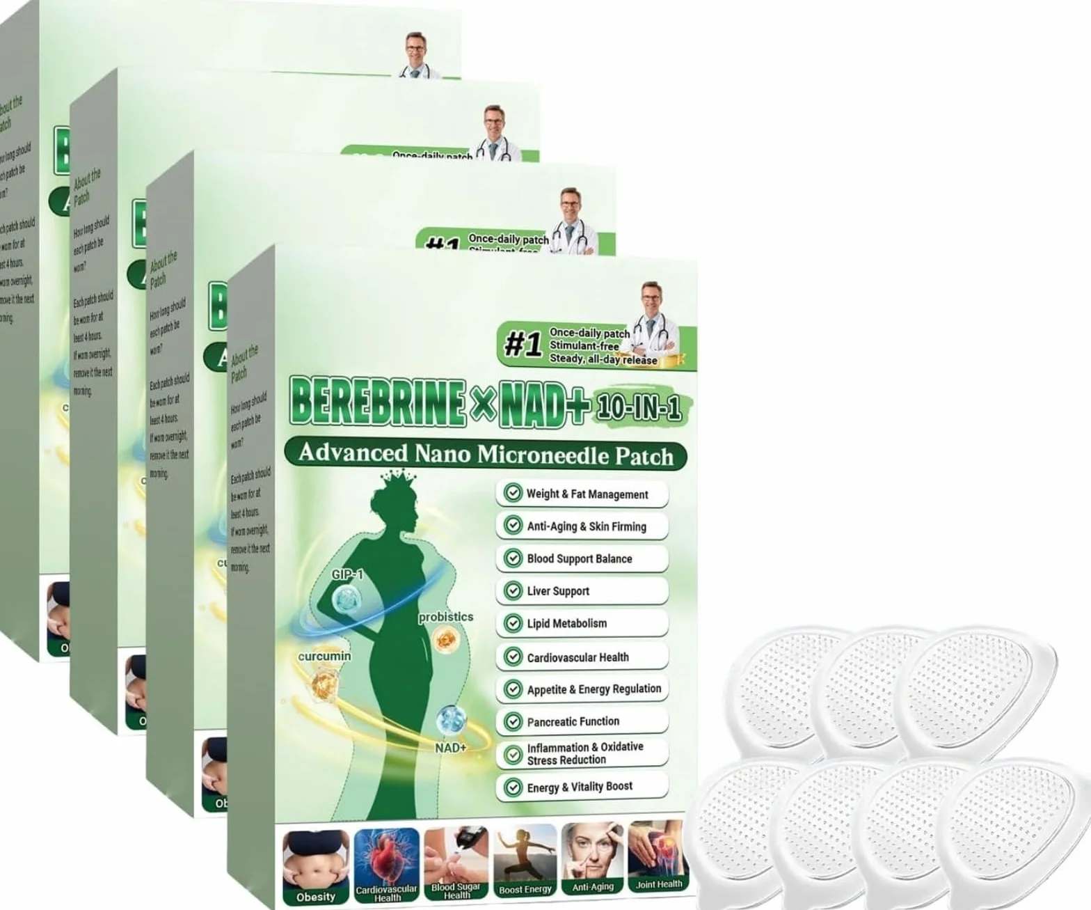 Parches de cuidado corporal Moringa Lote de 2 a 6 cajas 7 parches por caja