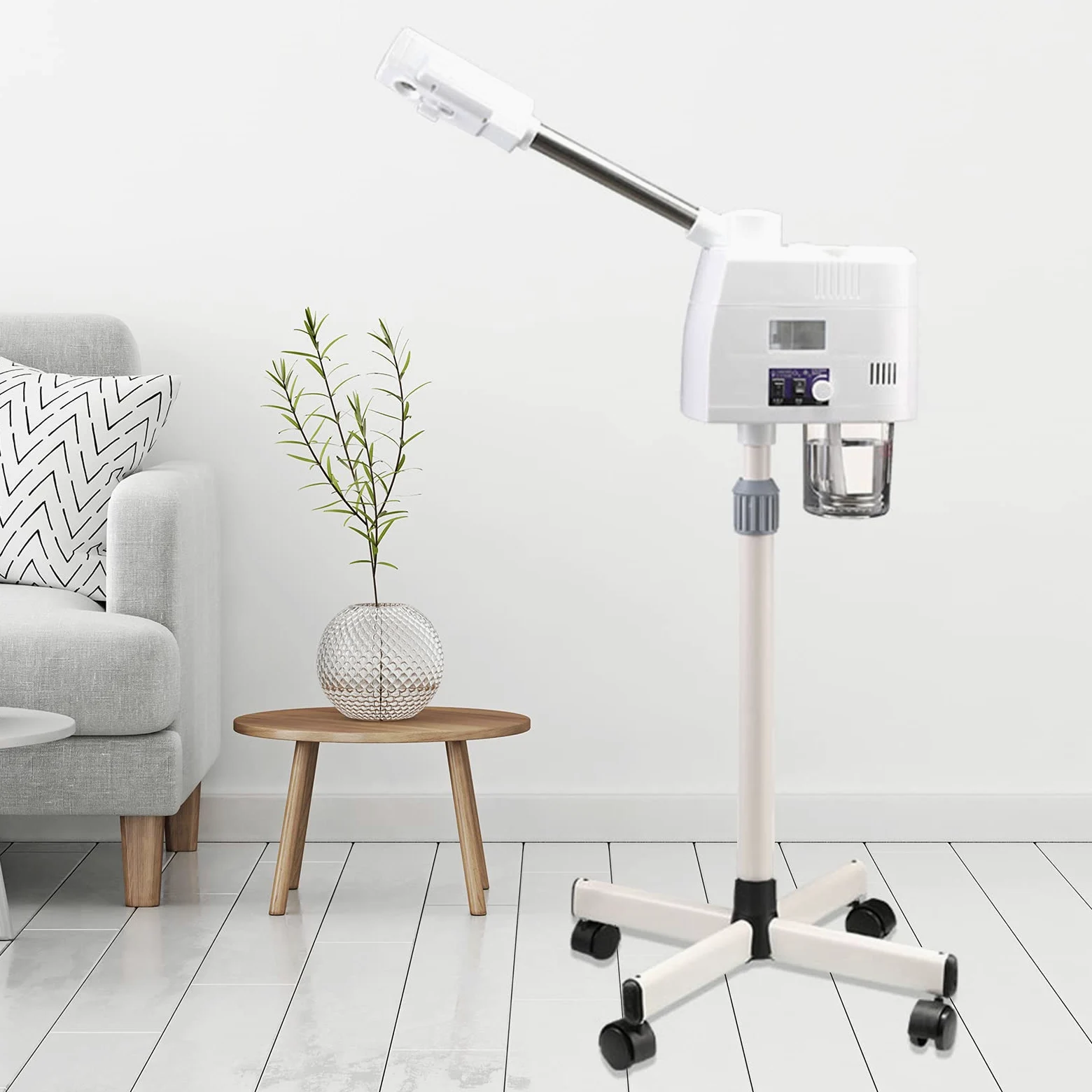 Humidificador para el rostro, apto para salón y hogar, reduce el envejecimiento de la piel, hace que su piel brille y luzca cuidada, altura ajustable