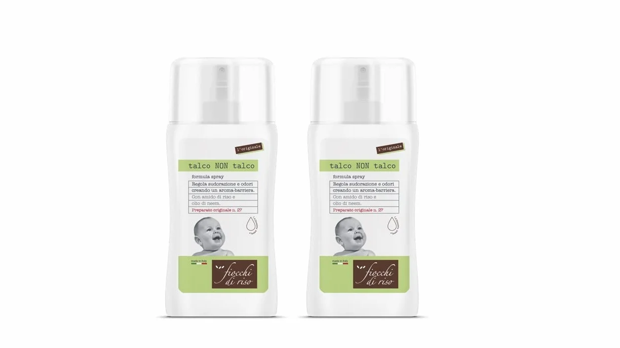 Fiocchi di Riso BIPACCO SPRAY Talco 100 ml SUDORACIÓN Y ZANZAR