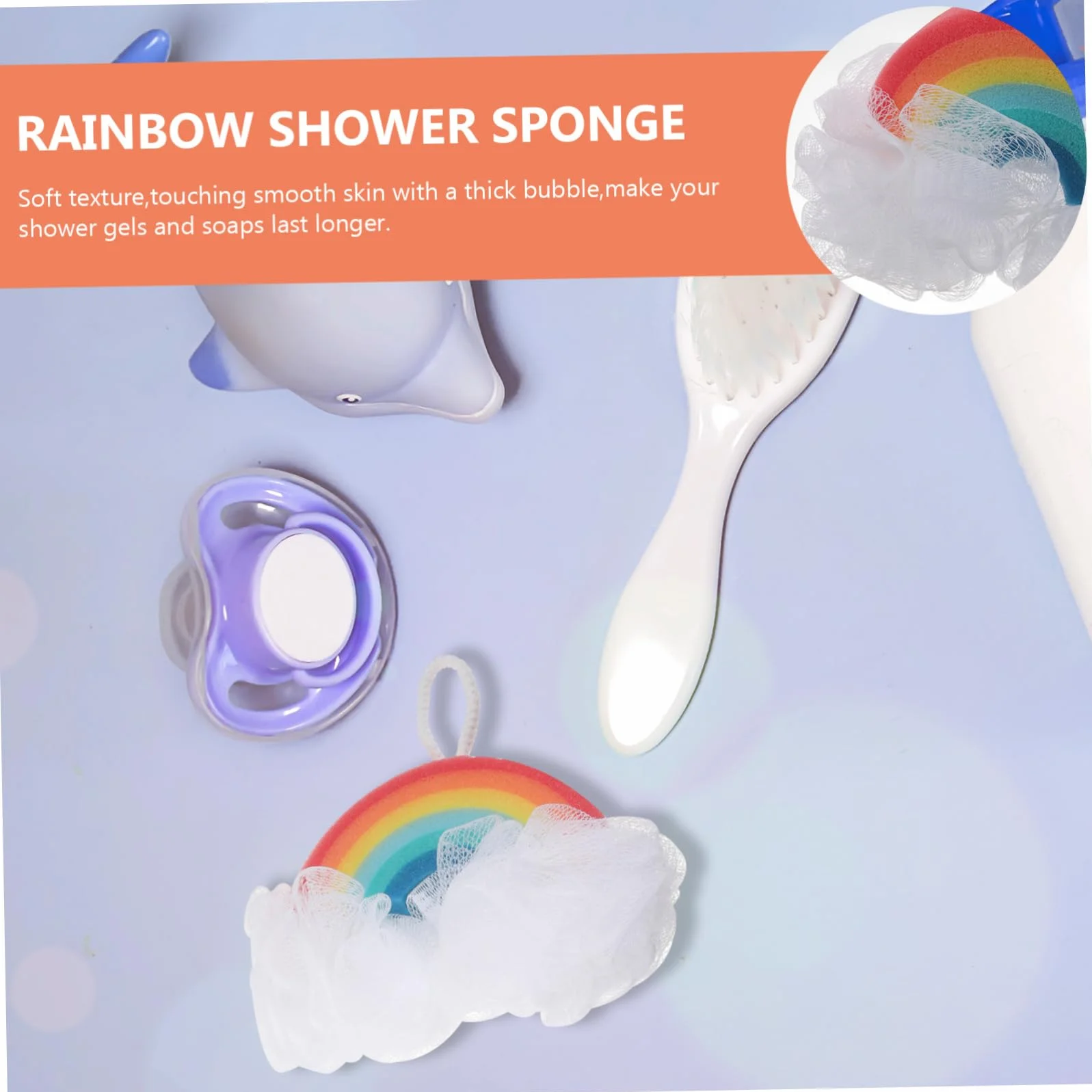 2Piezas Esponja de Baño Infantil Diseño de Exfoliante para Ducha y Baño Material de para