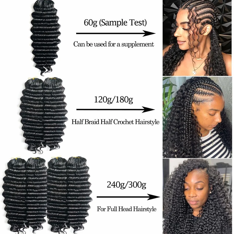 Extensiones de cabello humano de 22 pulgadas, 60 g, 40 hebras, P27/613, rubio, suave, ligero, ondulado, rizado, cabello humano, extensiones de crochet