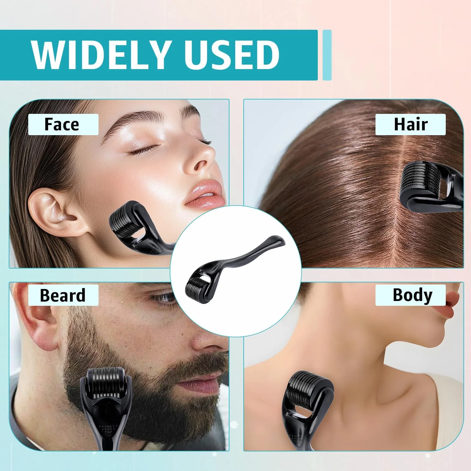 Derma-Roller Microagujas 0.5mm Rodillo Mikroneedling para Anti-Edad Hombre Mujeres