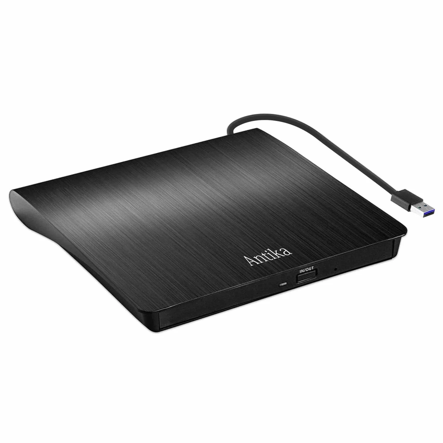 Antika Grabadora de DVD/CD +/-RW USB 3.0 Externa Portátil Ultrafino Compatible con Laptop PC Mac Windows