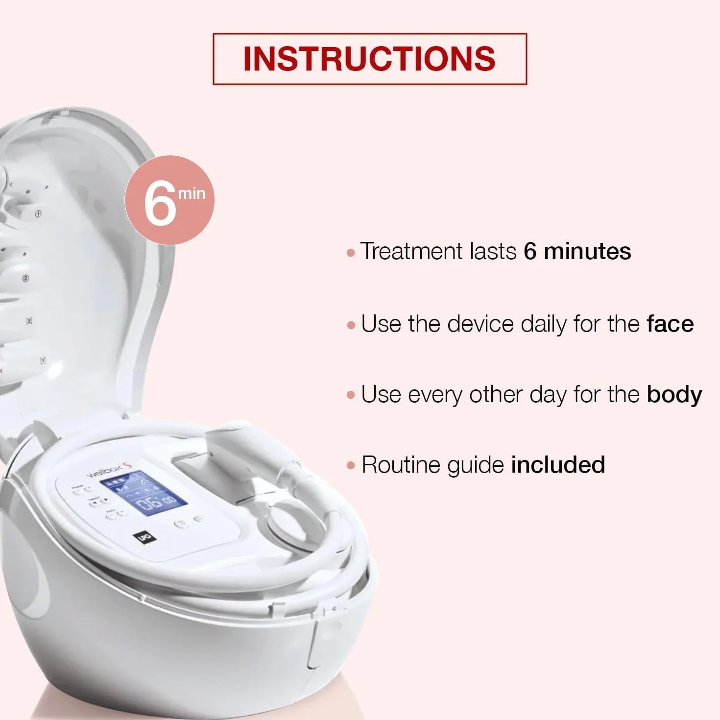 Wellbox LPG Aparato de Estimulación Celular Anti-Edad y Adelgazante Blanco
