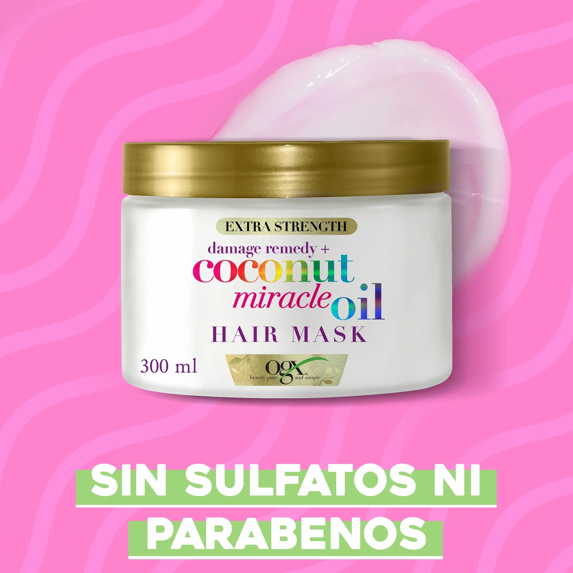 OGX Coconut Miracle Oil Hair Mask 300 ml Anti Frizz Reparadora Sin Sulfatos