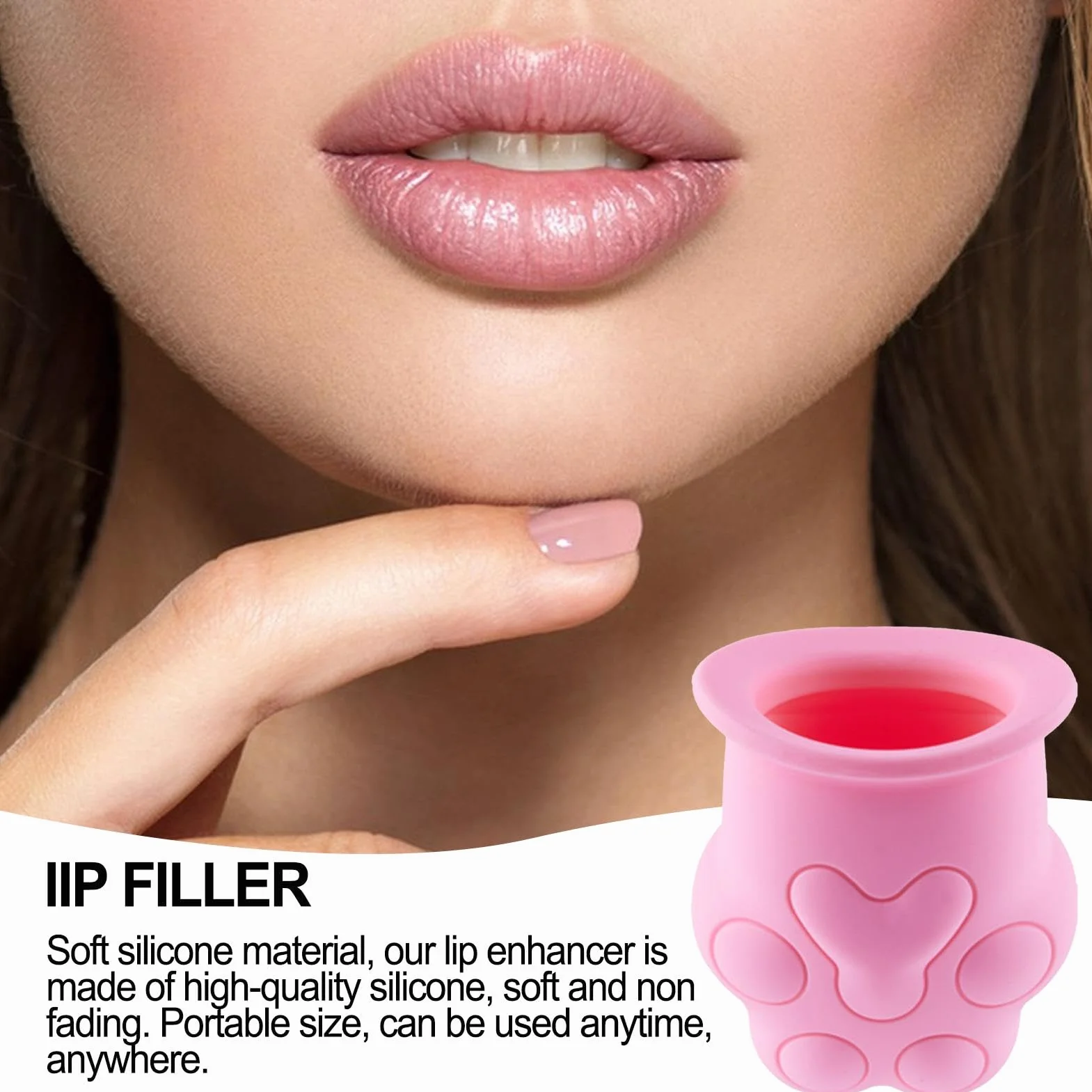 Dispositivo para dar volumen los labios, amplificador de bomba, herramienta de belleza de silicona portátil