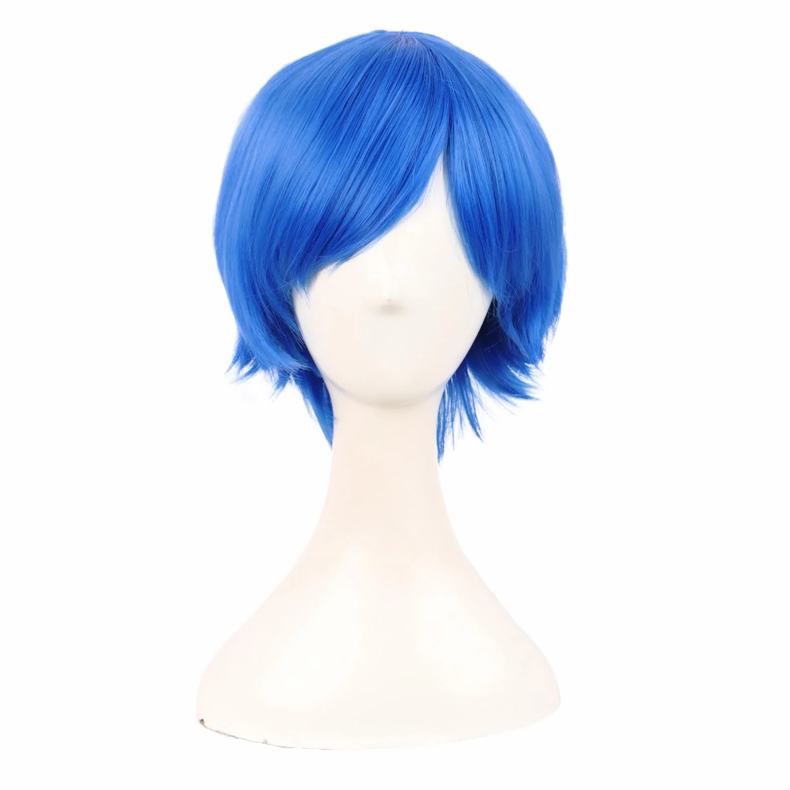 MapofBeauty 30 cm Monochrom Side Flequillo Corto Lacio Pelucas Alta-temperatura Fibras Cosplay