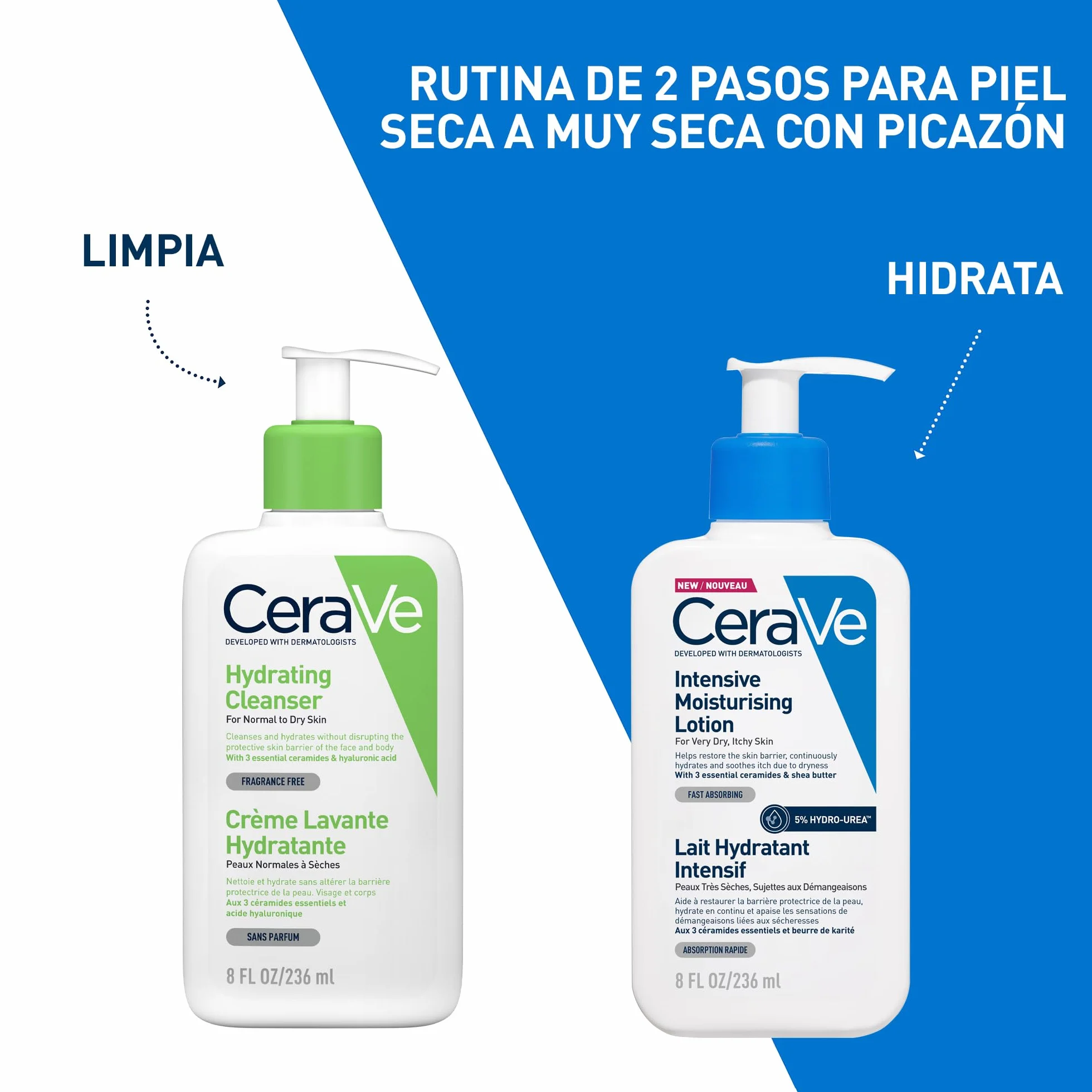 CeraVe Loción Hidratante Intensiva para Pieles Muy Secas con Ceramidas y Manteca de Karité