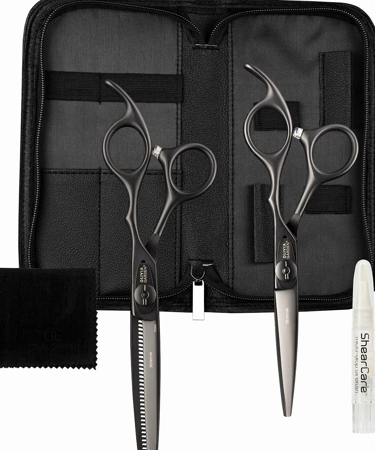 Olivia Garden Xtreme Matt Black - Juego de 2 unidades, color negro