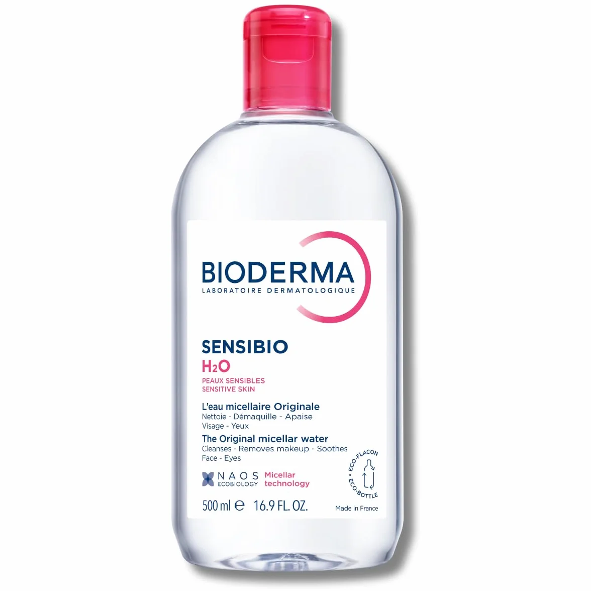 BIODERMA Sensibio H2O Agua Micelar Limpiadora Desmaquillante 500 ml Pieles Sensibles