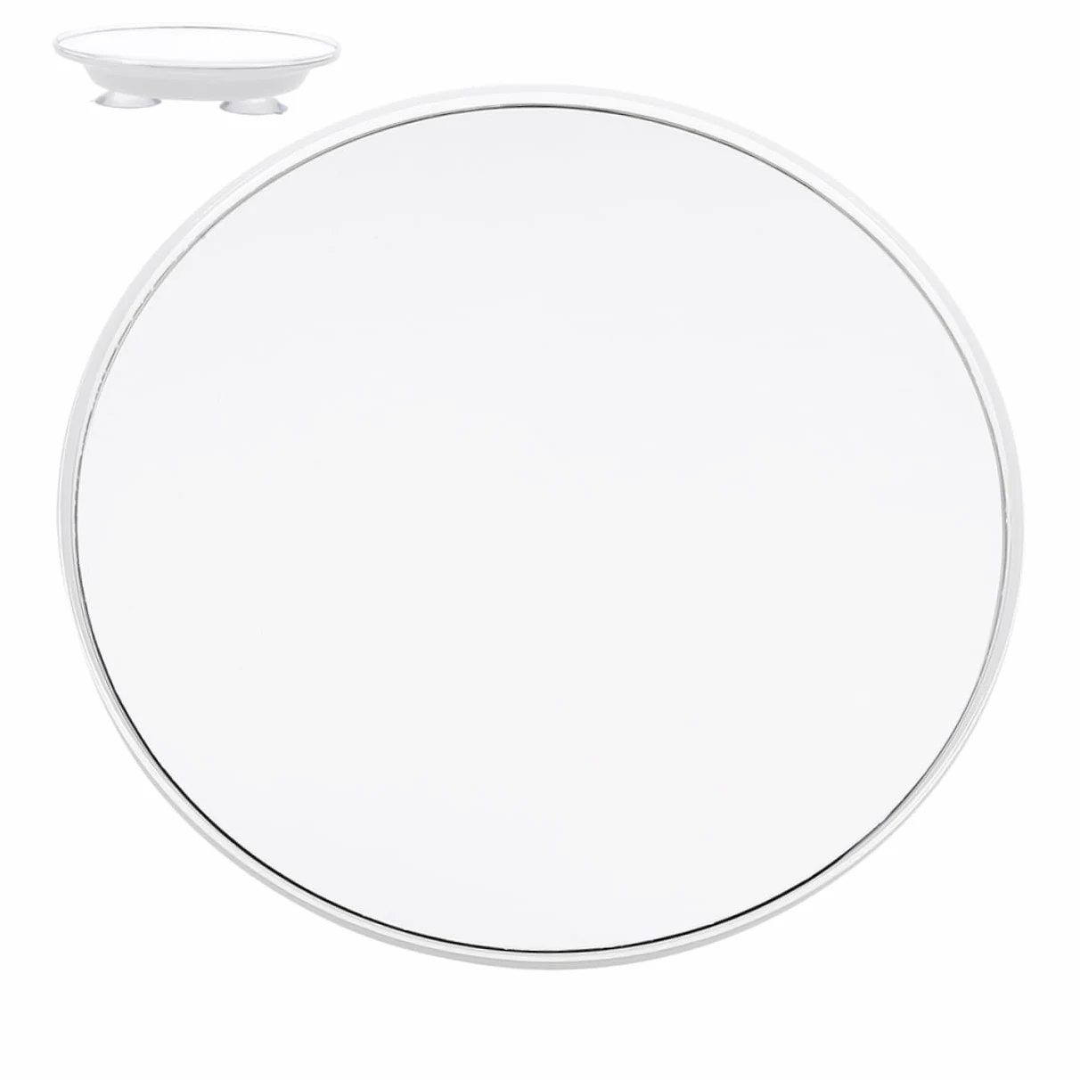 SHERCHPRY 5 Piezas Espejo de vanidad con Ventosa Aumento del Espejo del baño aumentador Lupa para de Maquillaje montado en la Pared de Maquillaje de baño de Plata