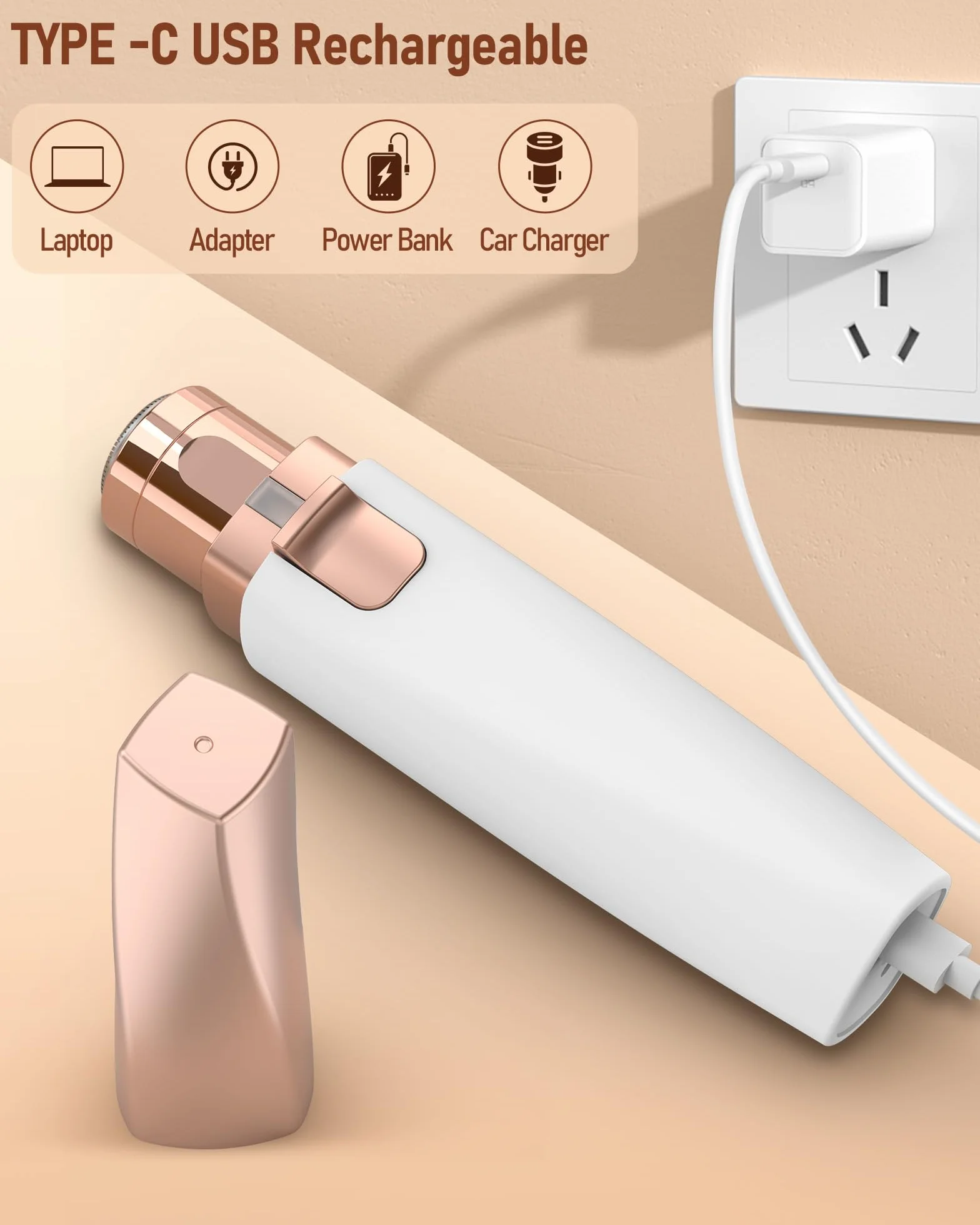 Rasuradora Facial Mujer recortadora de cejas electrica: iFANZETECH Rasuradora Facial Electrica Eliminar el Vello sin Dolor con Luz Smartlight Labio Superior, Barbilla, Mejillas y Cejas Regalo Mujer