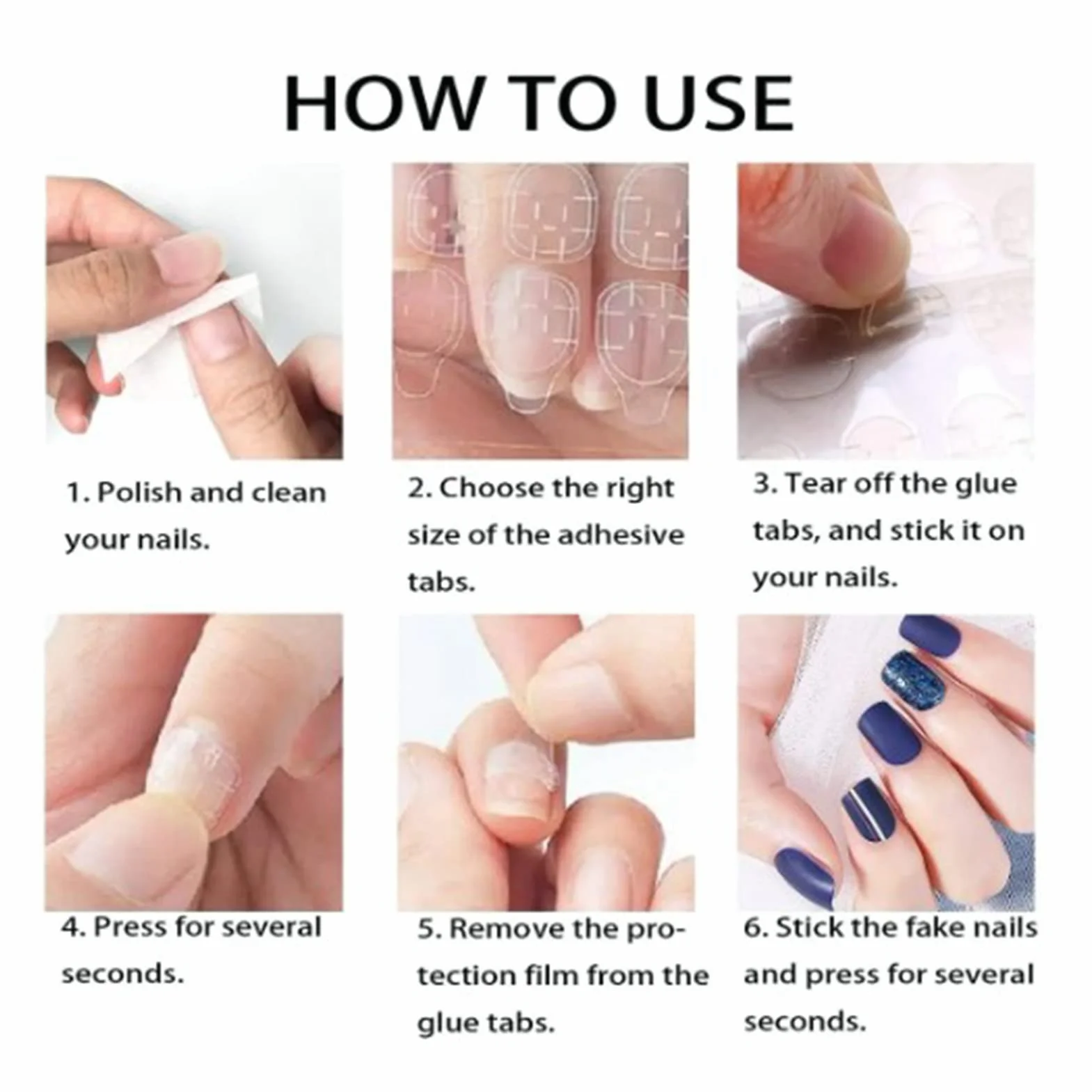 Naroote Pestañas Adhesivas de Uñas de Doble Cara Transpirables para una Fácil Eliminación, 50 Hojas de Pegatinas Finas de Pegamento para Uñas para una Manicura Duradera