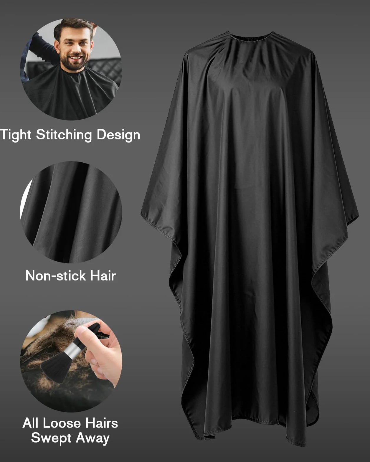 Lictin 15 en 1 Kit 6.7" Tijeras de Peluquería Profesional Acero Inoxidable con Peine, Tijeras Entresacar, Bolso de Cuero, Negro y Dorado