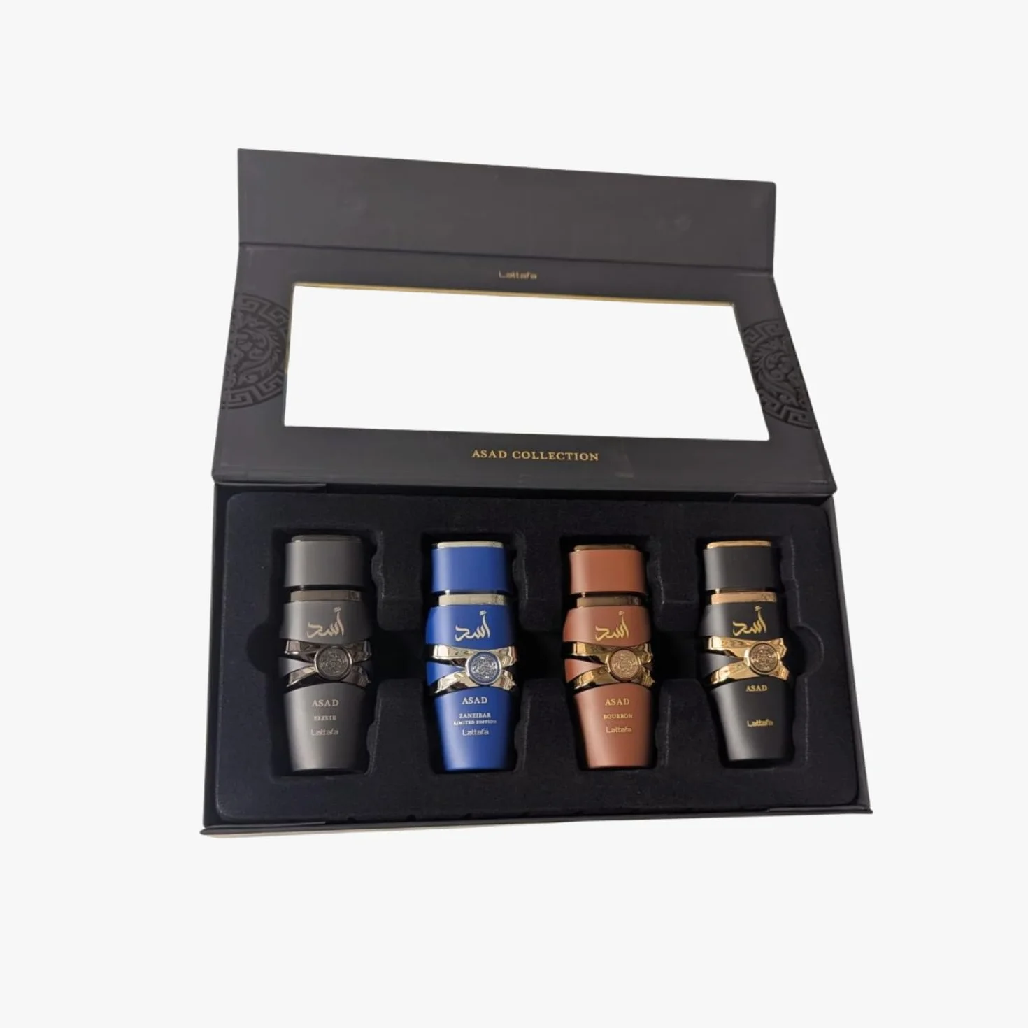 Lattafa Asad Set de regalo 4 piezas 25 ml - Colección fragancias orientales para hombre