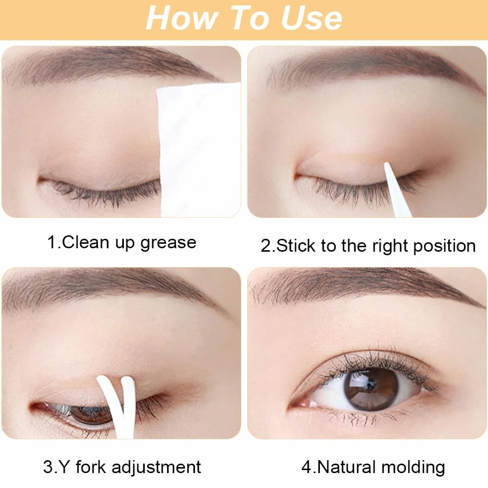 TUKNON Cinta para Párpados Dobles, Pegatinas de Párpados Caídos, Eyelid Tape (480 Piezas)