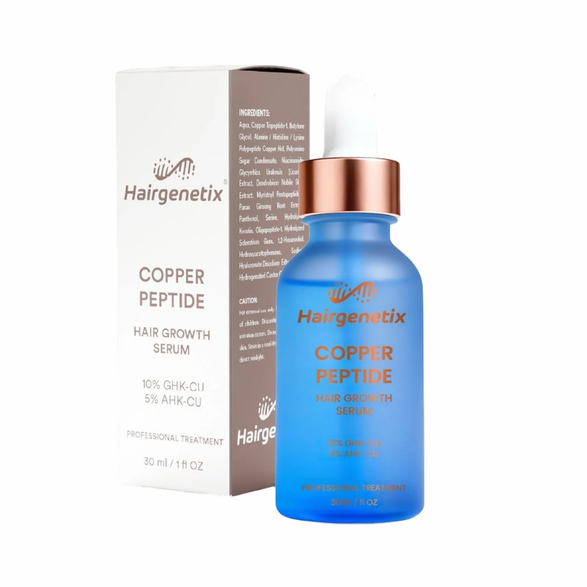 Serum Crecimiento Capilar Peptido de Cobre GHK-Cu AHK-Cu Anti Caida Cabello 30ml