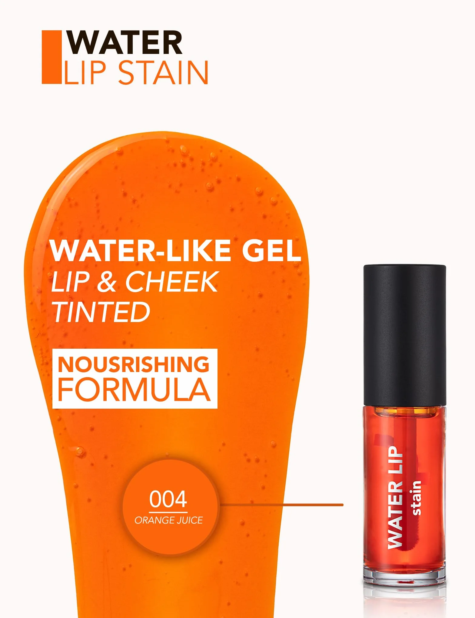 Flormar Tinte labial líquido efecto tatuaje larga duración resistente al agua acabado brillante Orange Juice