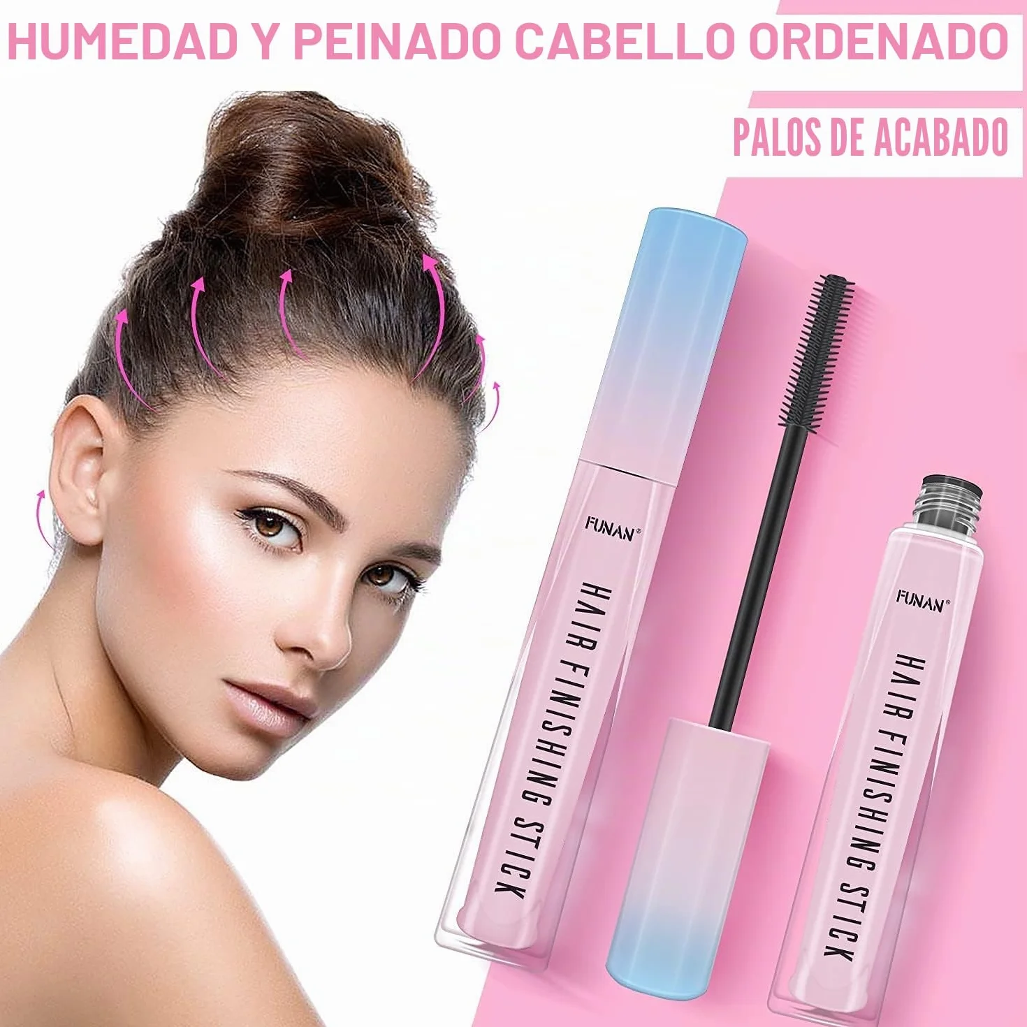 Funan Hairfeel Stick, gel para el cabello refrescante natural, palo de cera, 15ml Pack de 2