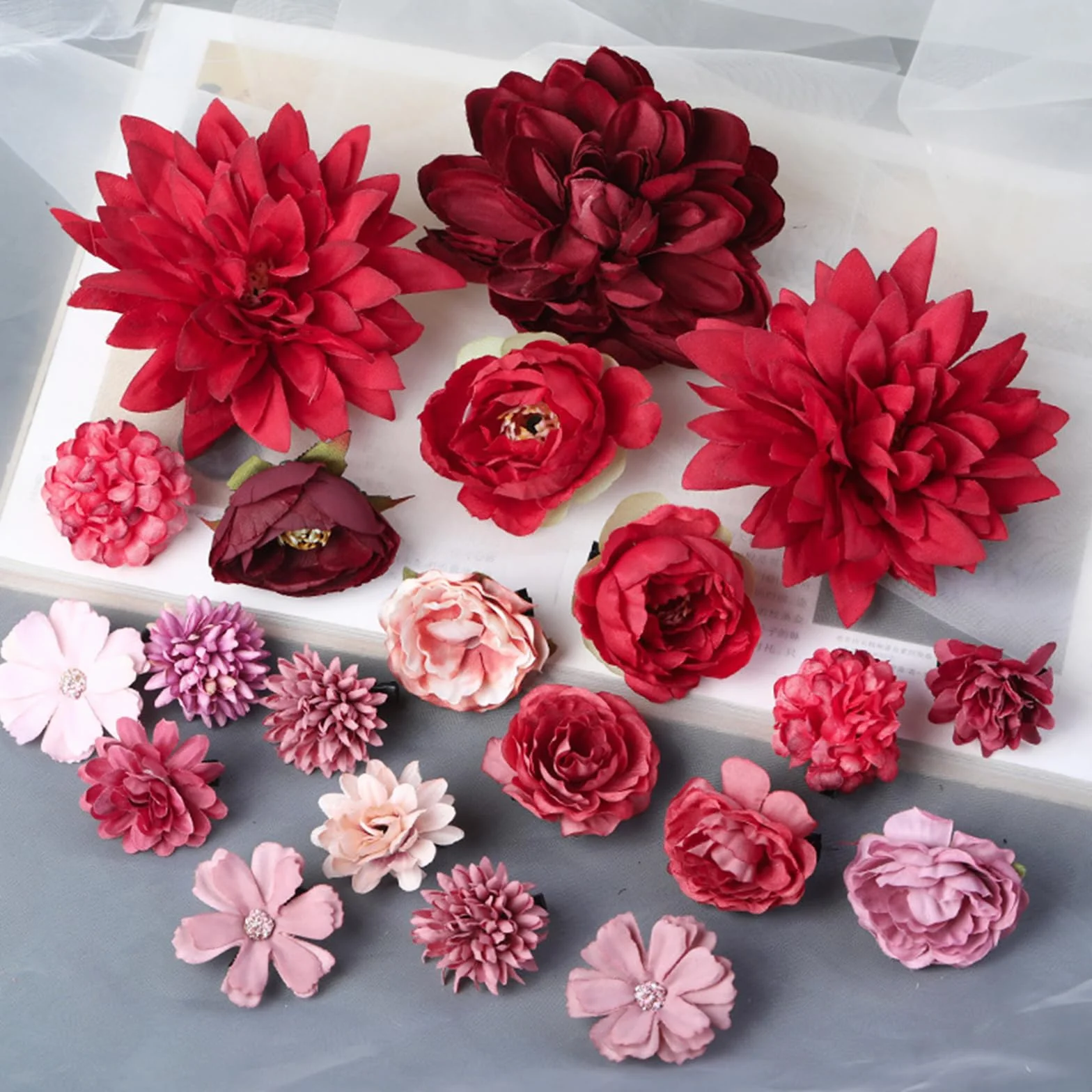 HIFOT 21 Piezas Pinzas Pelo Mujer Niña, Clips de Pelo Flor, Horquillas Pasadores Pelo, Accesorios Pelo Tocados Boda Fiesta Playa
