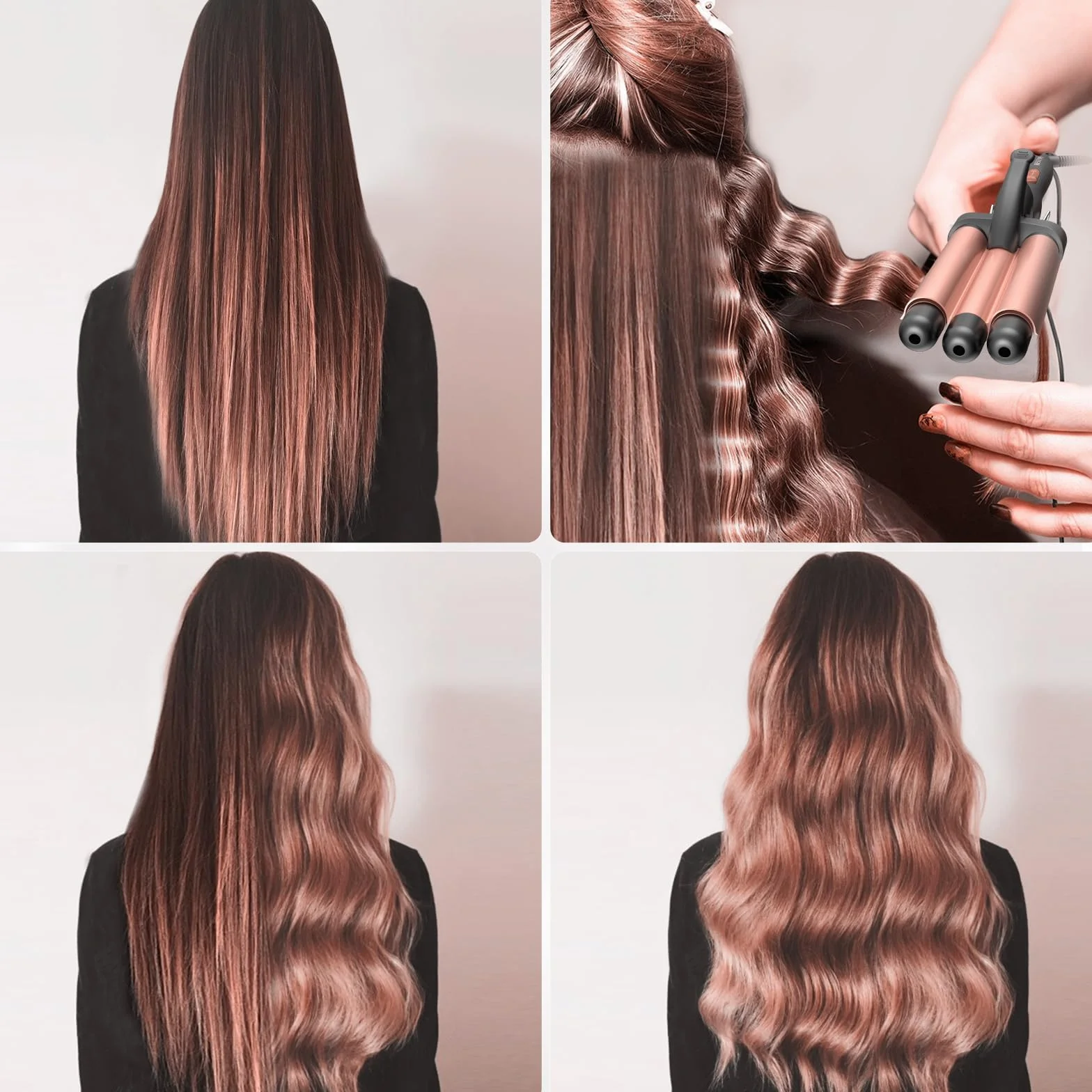 BESTOPE PRO Rizador Pelo Ondas 22mm Calentamiento Rápido Temperatura Ajustable