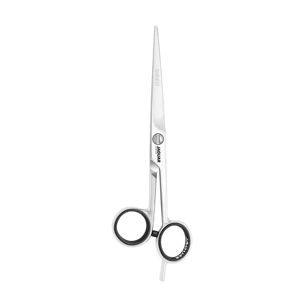 Jaguar Tijera Jaguar White Timeless 6 g | Solinger - Tijeras de peluquería con diseño offset de acero especial Solinger, pulidas, fabricadas en Alemania