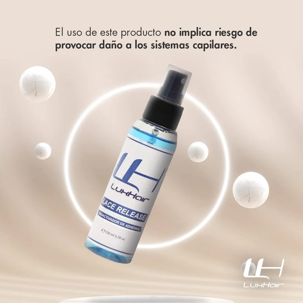 LuxHair Lace Release Disolvente Desactivador de Adhesivo 100 ml Azul