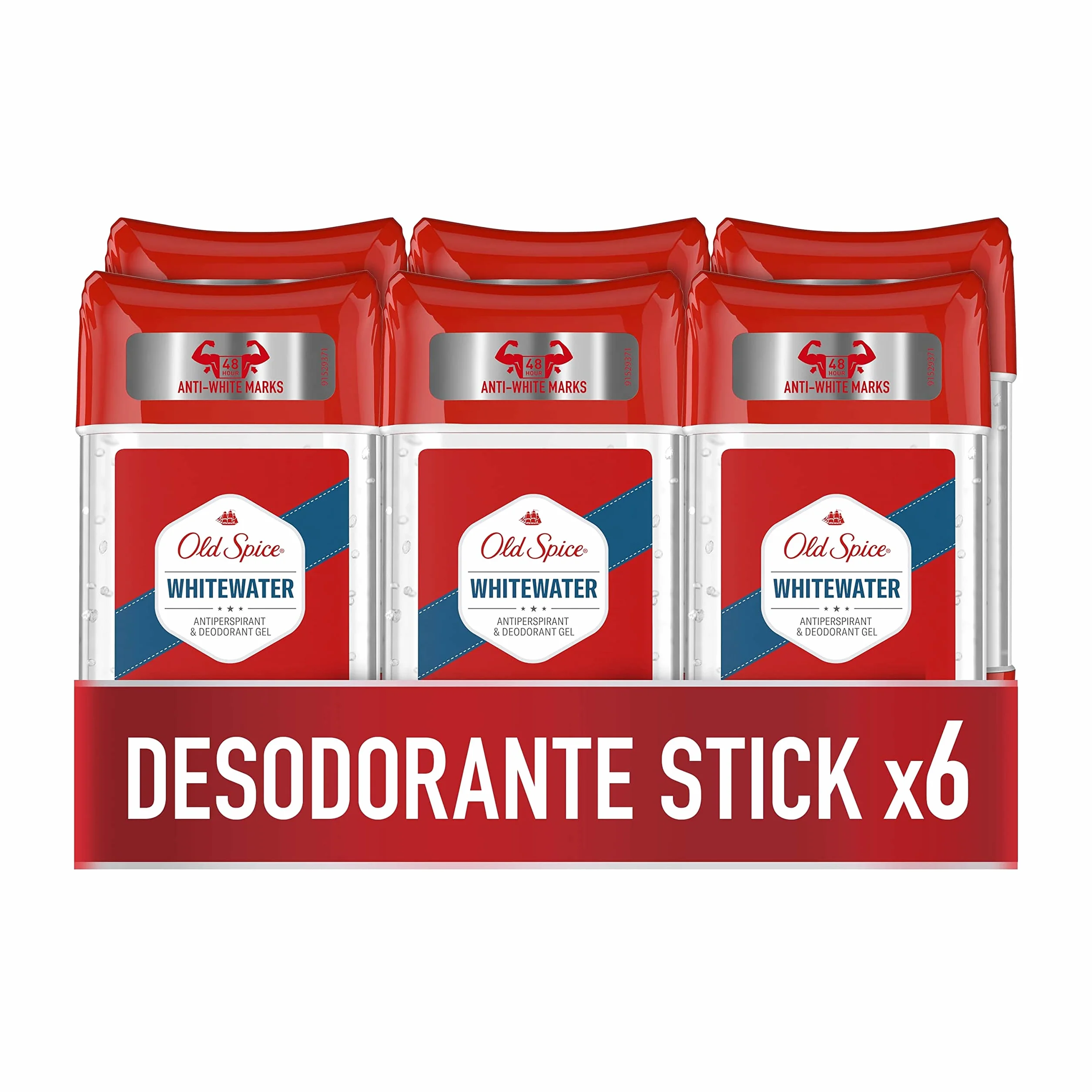 Old Spice Whitewater Gel Antitranspirante Y Desodorante 70 ml x6