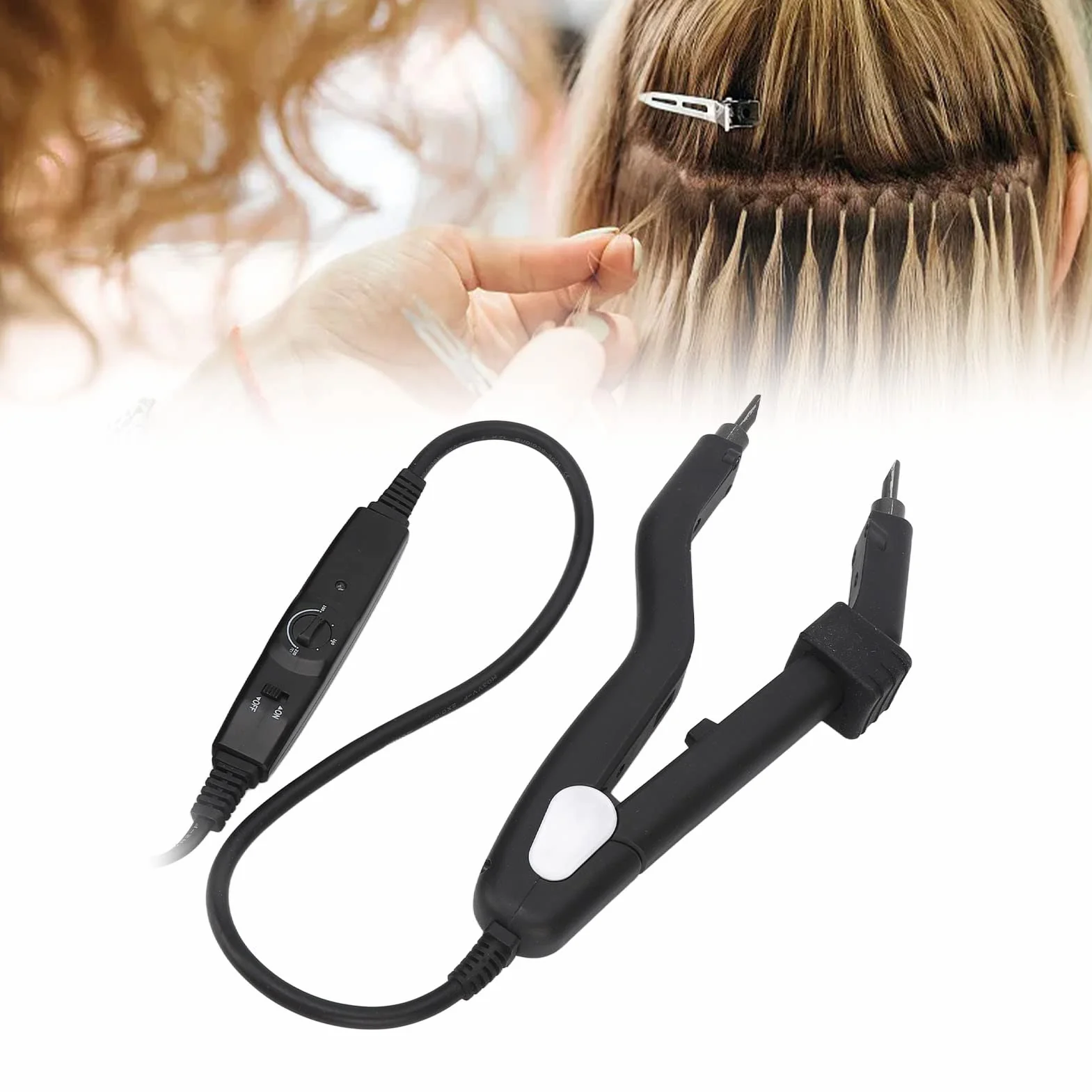 Plancha Para Extensiones De Keratina Herramienta De Extensiones De Cabello, Máquina Conectora De Fusión De Pegamento De Queratina, Conector Profesional De Hierro De Calor Para Extensiones De Cabello