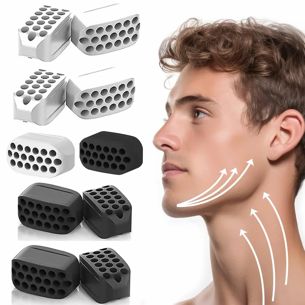 Ejercitador de Mandíbula Set Silicona Jawline Exerciser Fitness Ball 10pcs