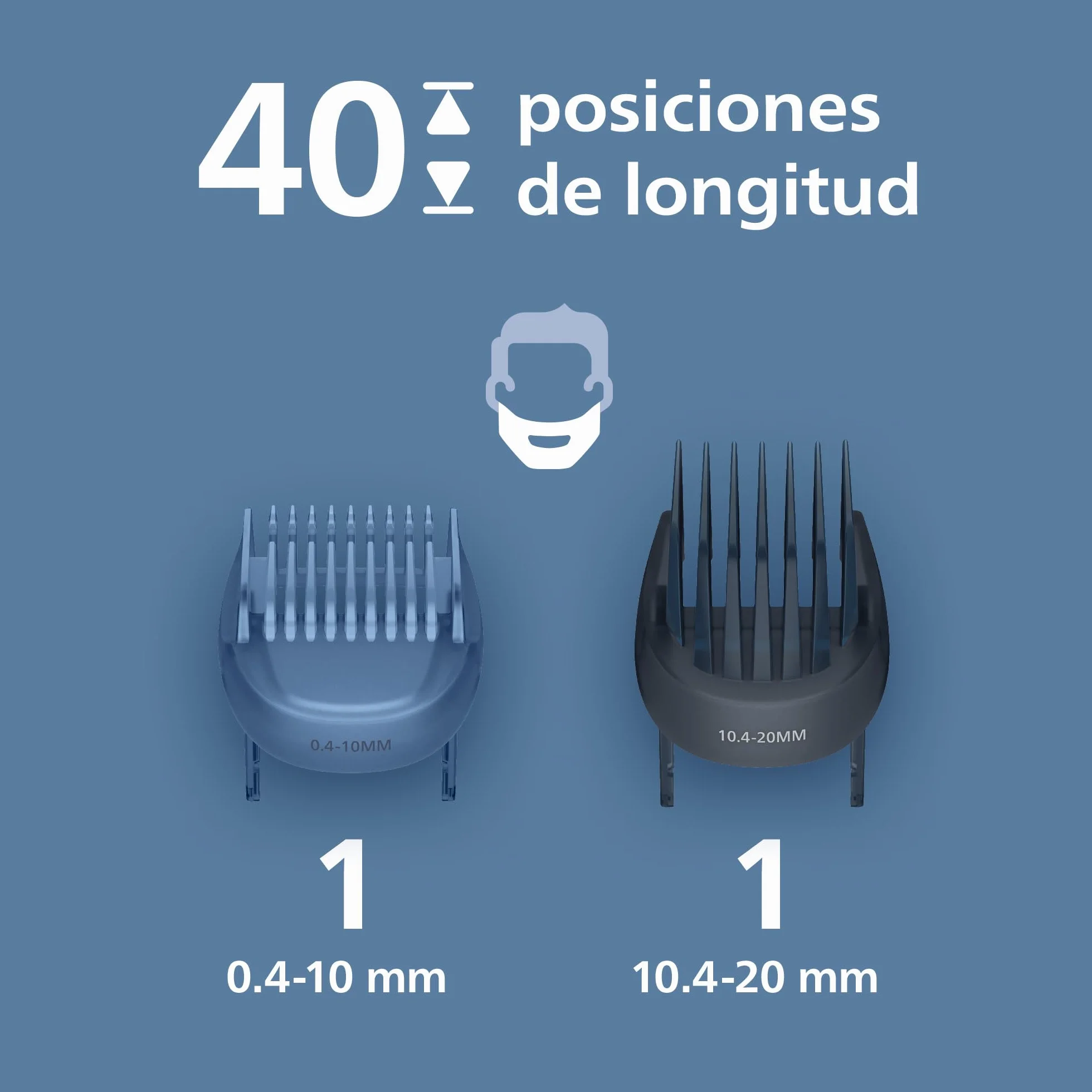 Philips Recortadora de Barba Series 5000 Hombre BT5765/15, Cuchillas Autoafilables, 40 Posiciones, Sensor de Barba, Resistente al Agua