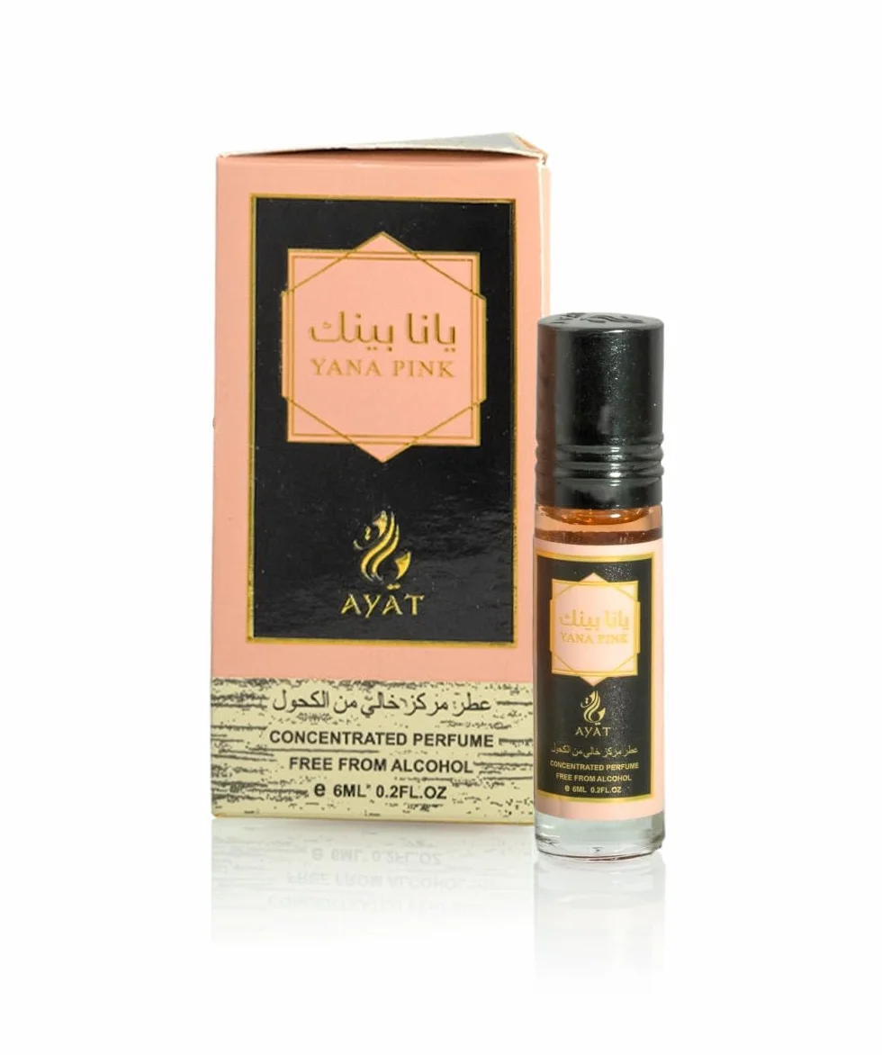 AYAT PERFUMES Yana Pink Aceite de Perfume Concentrado para Mujer Sin Alcohol 6x6 ml Aroma Oriental Duradero