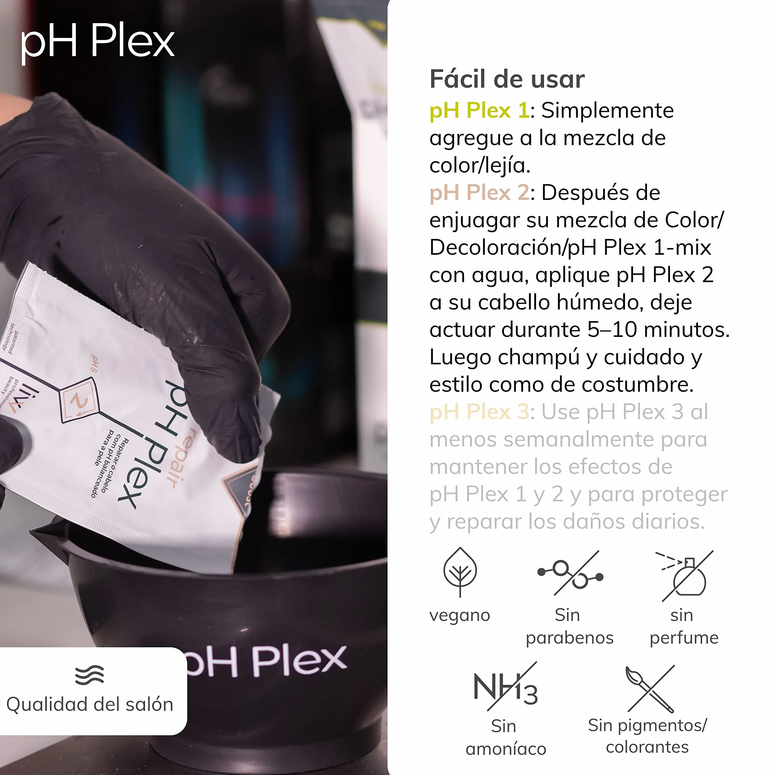 pH Plex 1 protect & 2 repair Set cuidado cabello protección reparación color decoloración cabello dañado