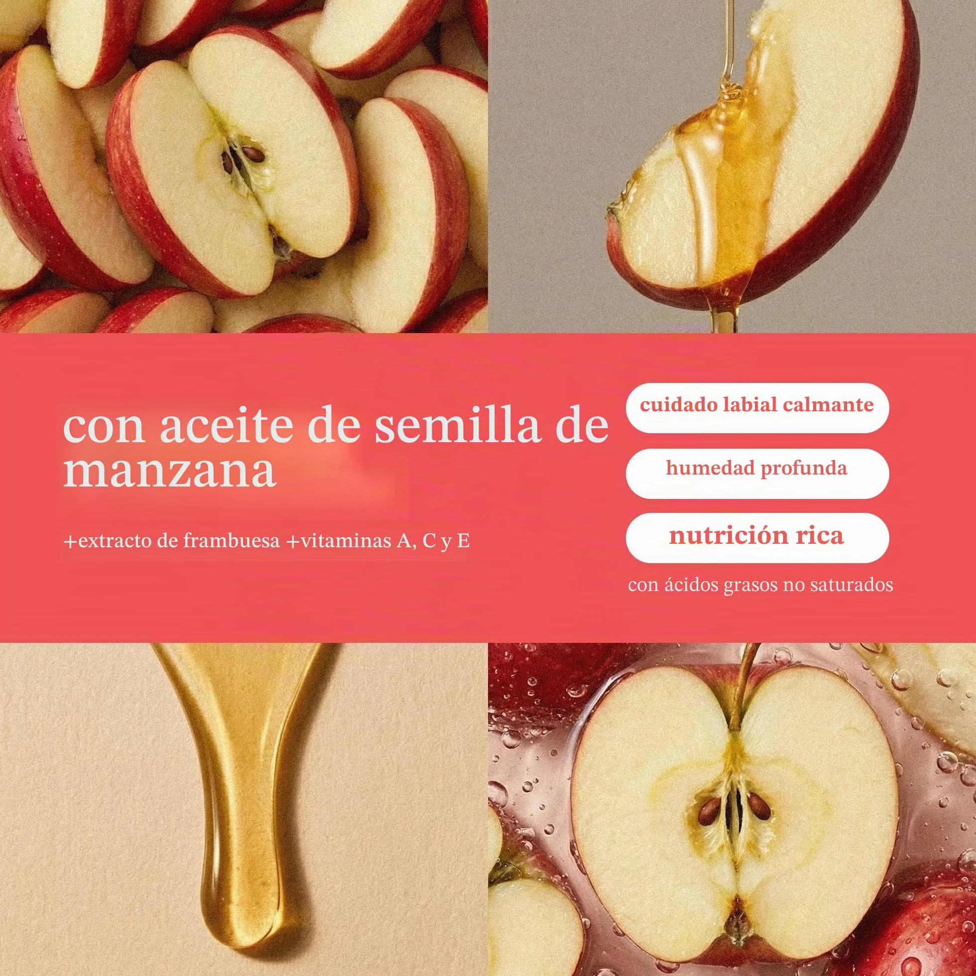 NOONI Aceite de labios coreano Appleberry Tinte de labios duradero hidratante resistente al agua 0,12 fl oz