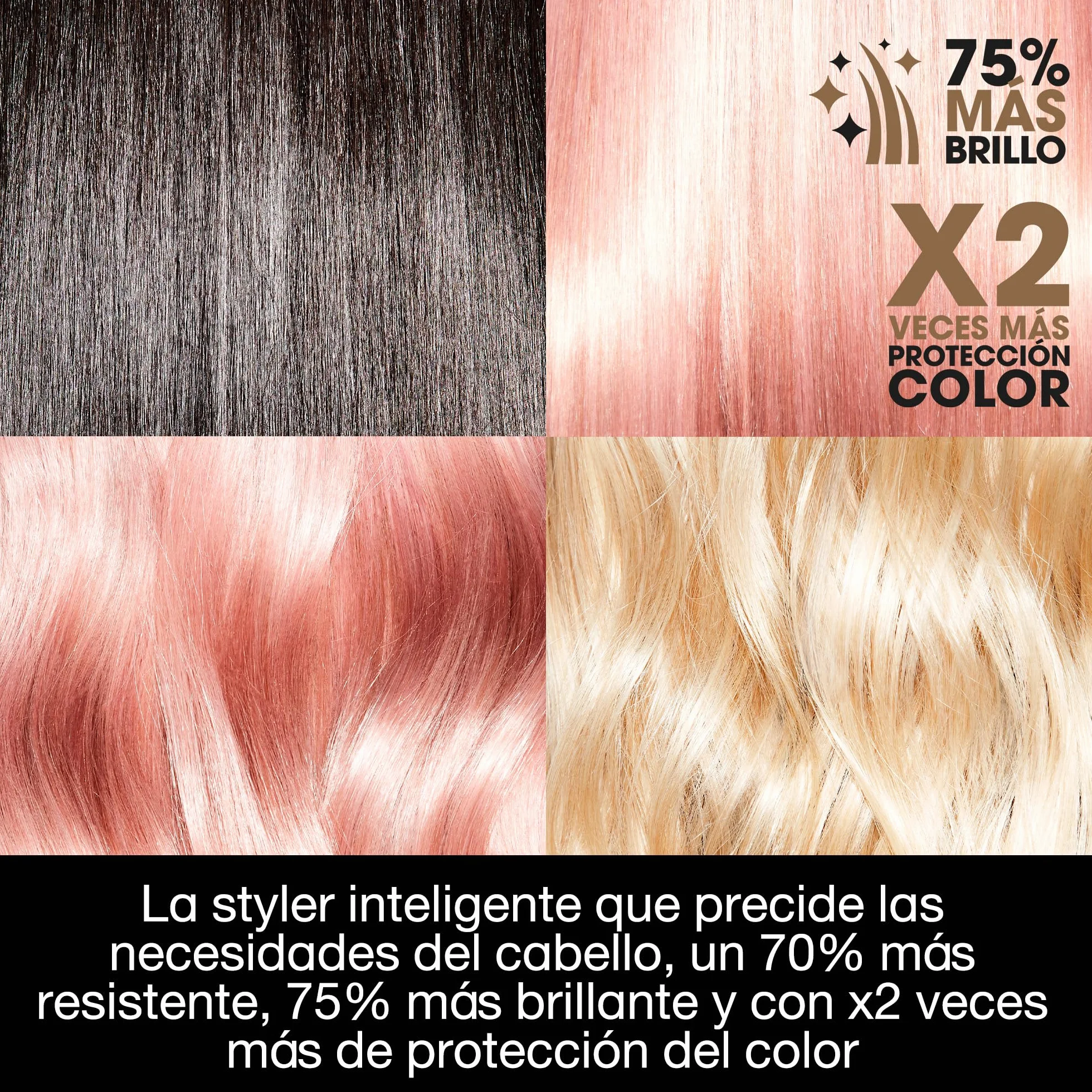 ghd Platinum+ Plancha de Pelo Profesional Inteligente, Cabello Más Fuerte, Brillo y Protección del Color