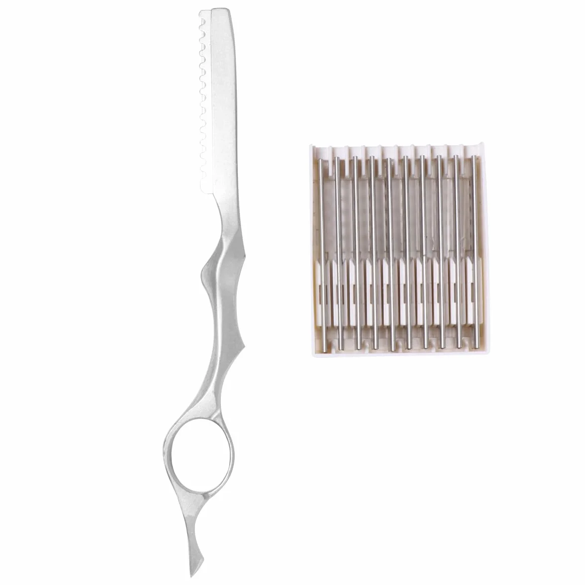 FRCOLOR Juego de Maquinilla de Afeitar para Cortar y Texturizar Cabello con Cuchillas de Repuesto