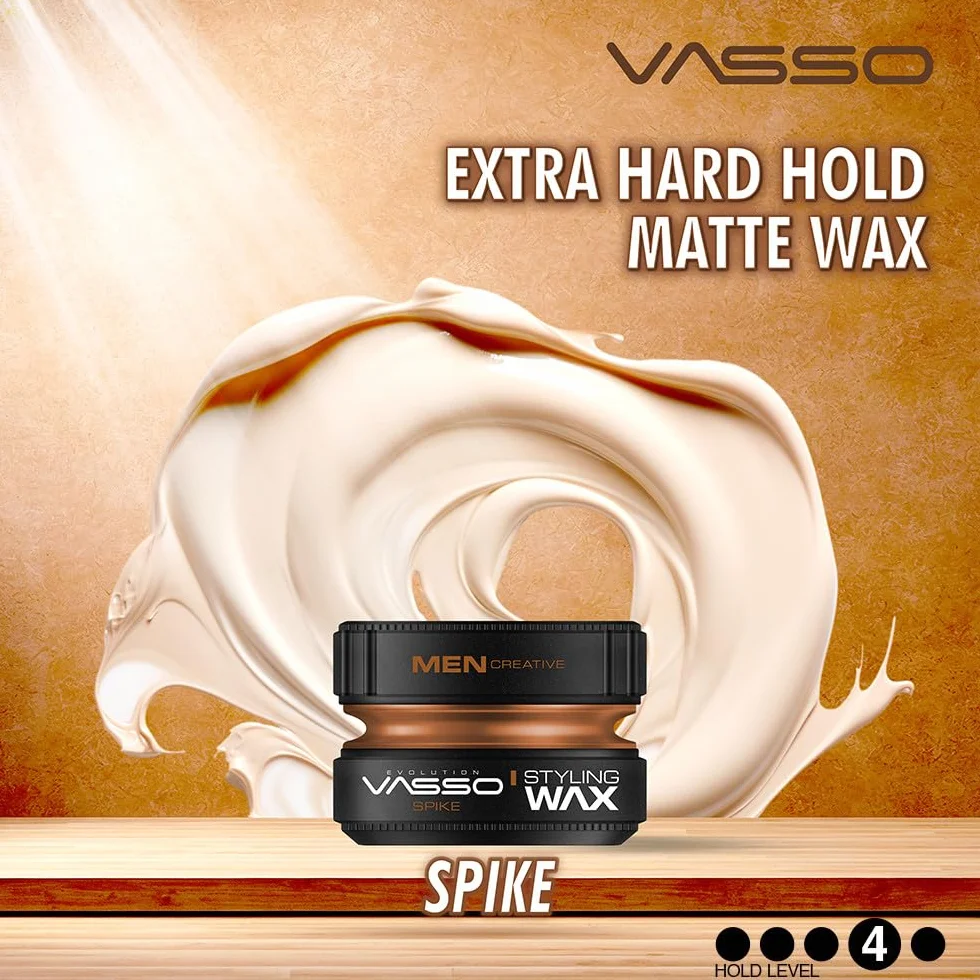 Vasso Spike Pro Clay Hair Dry Surfer Cera de Peinado Aspecto Mate 150 ml Marrón