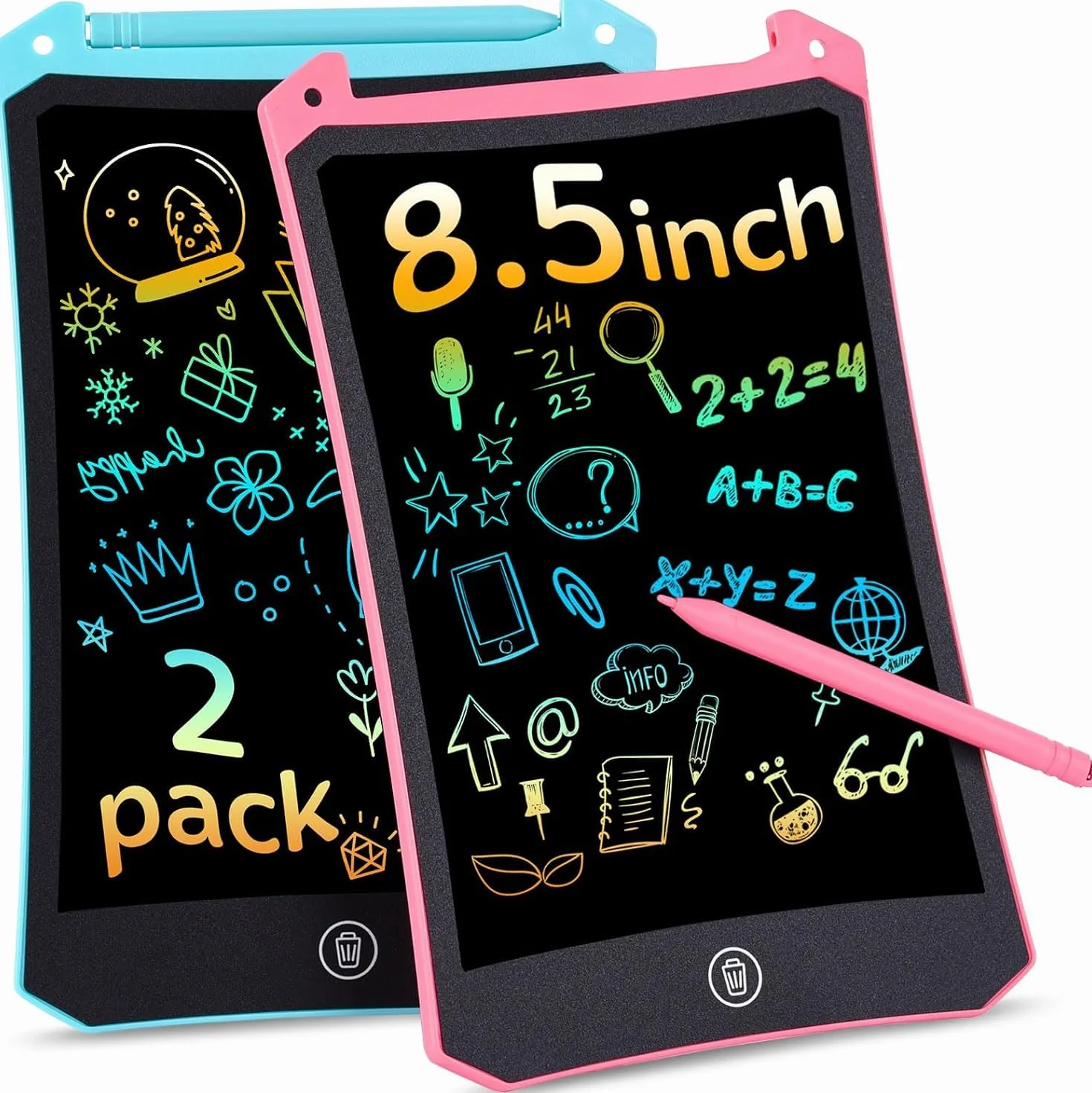 PINKCAT 2 Pack Tableta Gráfica 8,5 Pulgadas Pizarra Mágica Electrónica Borrable para Dibujar