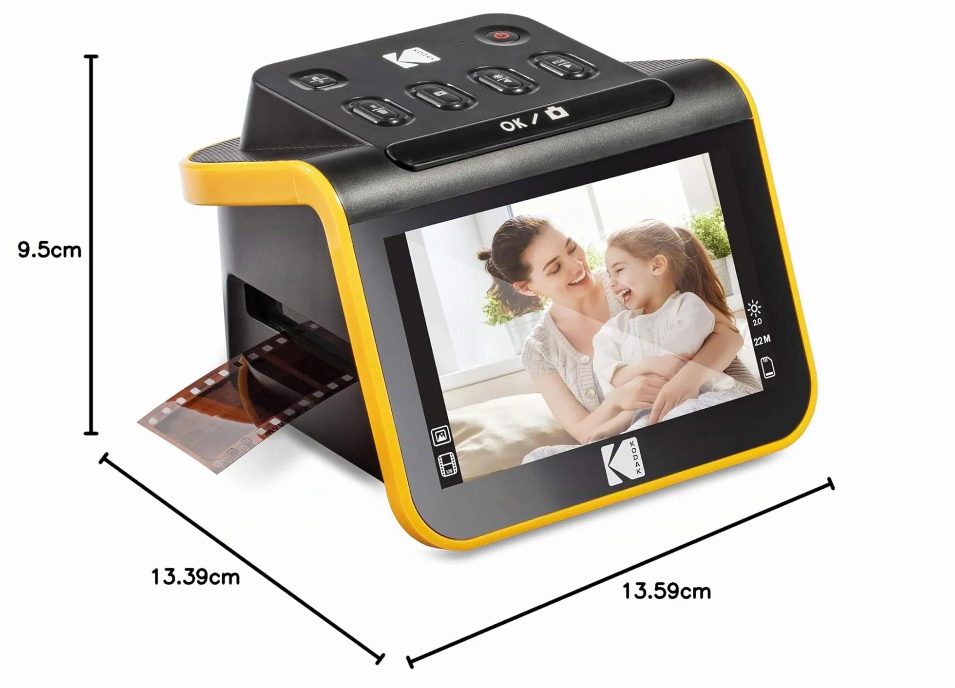 Kodak Slide N SCAN Escáner de Diapositivas 5 Pulgadas LCD 22MP 35mm 126 110 Negativos Digital JPEG