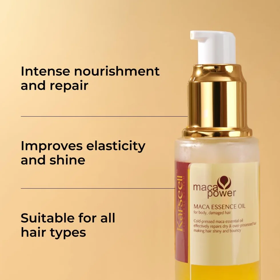 Karseell Reparación Sets de Pelo, Colágeno Mascarilla Pelo Y Aceite de Pelo, Set de Cuidado Capilar para Seco y Dañado el Cabello Todo Tipo de Cabellos, 500ml + 50ml