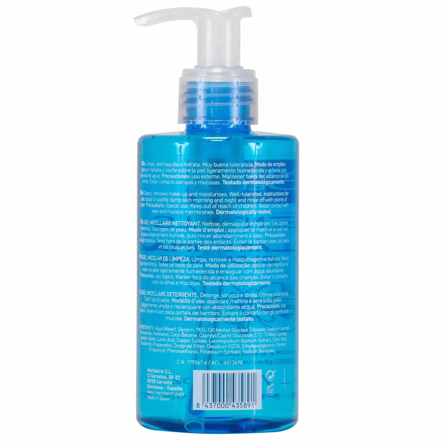 Martiderm Gel micelar limpiador