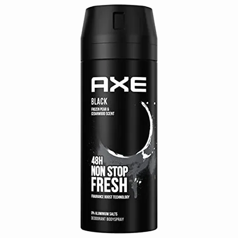 AXE Bodyspray Black, 12 x 150 ml desodorante sin aluminio en aerosol para hombres