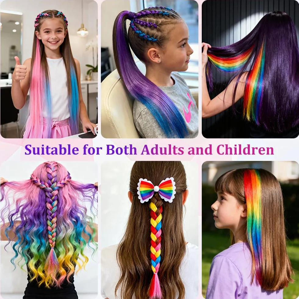 Extensiones de Clip de Pelo 55 cm 16 Piezas Reutilizables para Mujeres