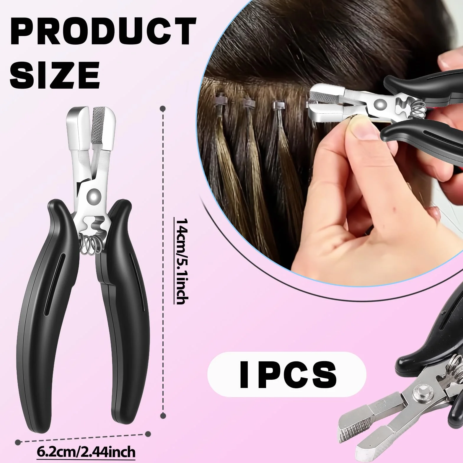 Alicates de unión para quitar extensiones de cabello profesional