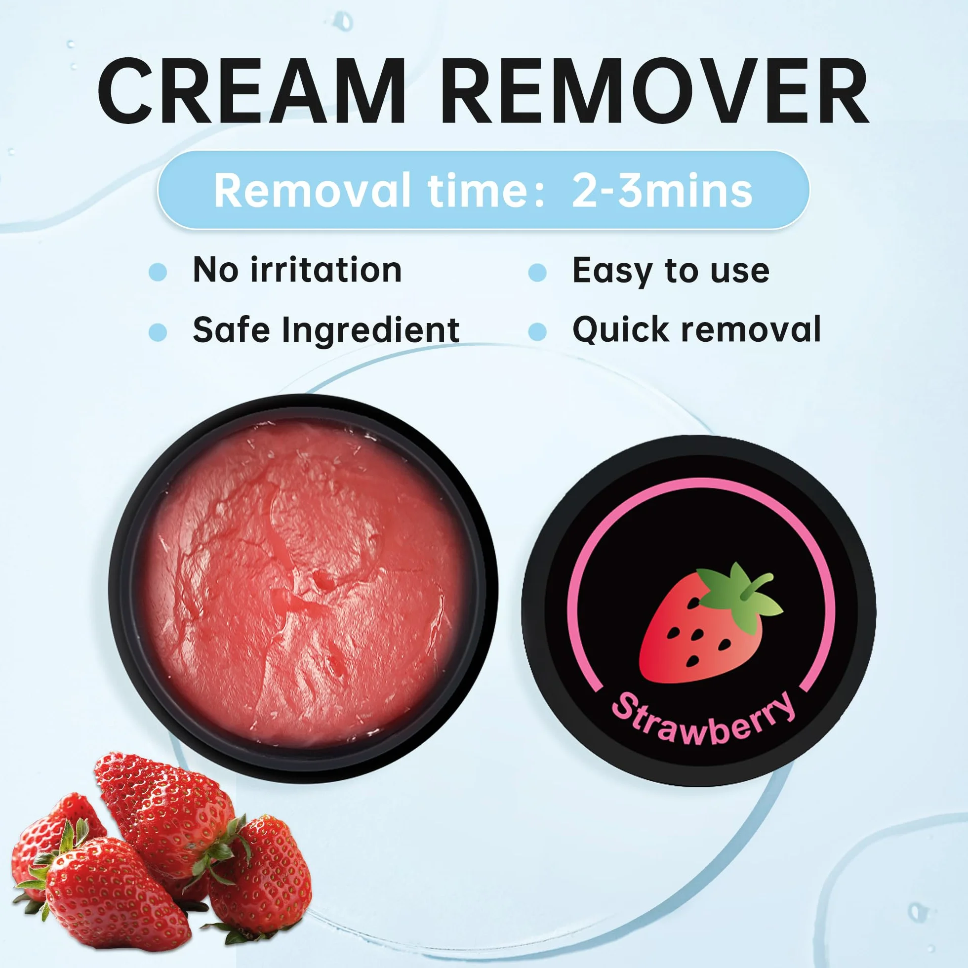 Crema Removedora para Extensiones de Pestañas 5g Desmaquillante Suave sin Irritación Ocular