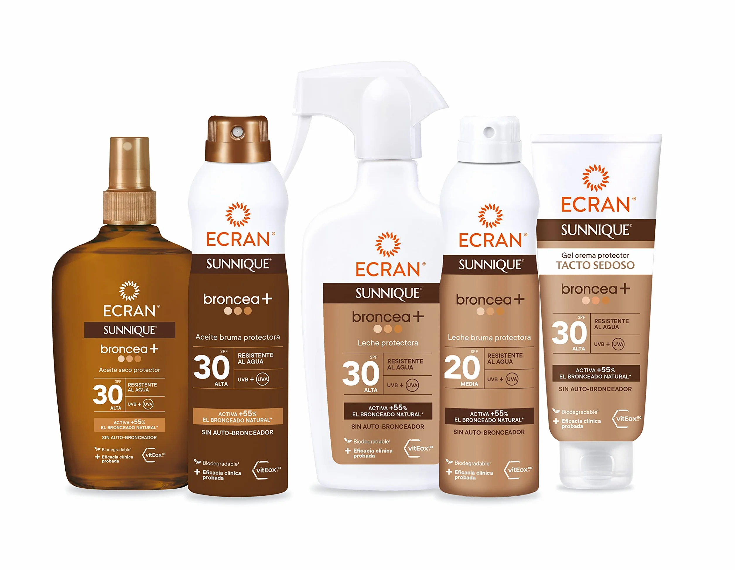 Sunnique Bruma Aceite Protector FPS 30 UVB UVA IR-A Resistente al Agua Pure Bronze VitEox 80 Bronceado Natural 250 ml